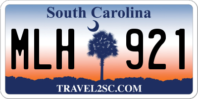 SC license plate MLH921