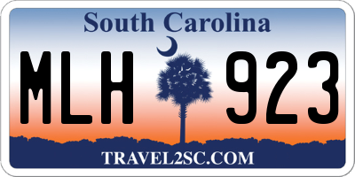 SC license plate MLH923