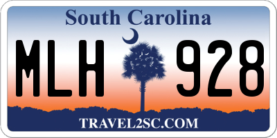 SC license plate MLH928