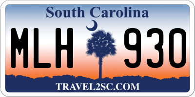 SC license plate MLH930