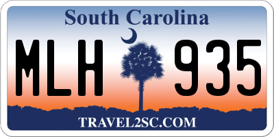 SC license plate MLH935