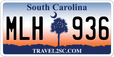 SC license plate MLH936