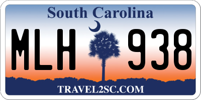 SC license plate MLH938