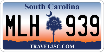 SC license plate MLH939