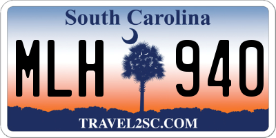 SC license plate MLH940