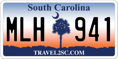 SC license plate MLH941