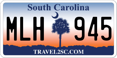 SC license plate MLH945