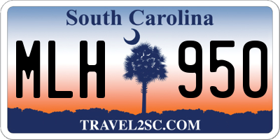SC license plate MLH950