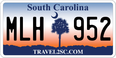 SC license plate MLH952