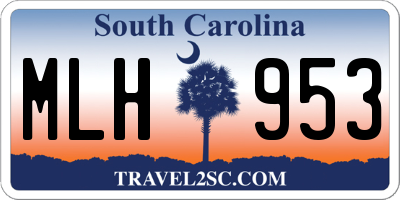 SC license plate MLH953