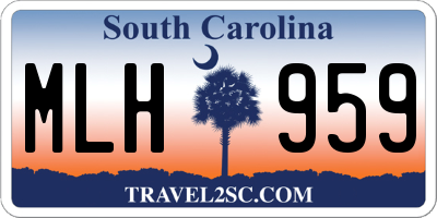 SC license plate MLH959
