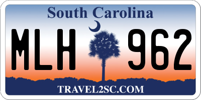 SC license plate MLH962