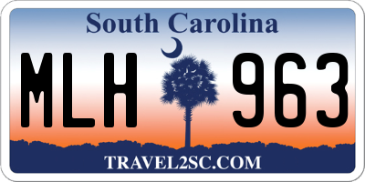 SC license plate MLH963