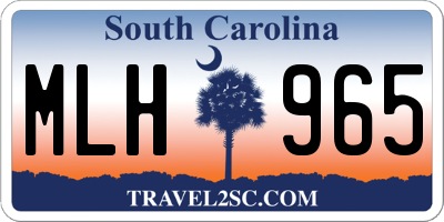 SC license plate MLH965