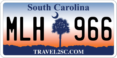 SC license plate MLH966