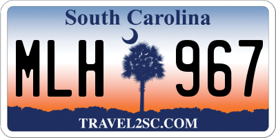 SC license plate MLH967
