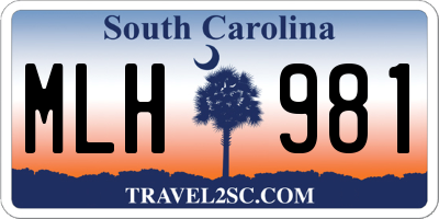 SC license plate MLH981