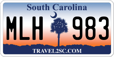 SC license plate MLH983