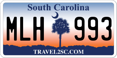 SC license plate MLH993
