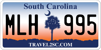 SC license plate MLH995