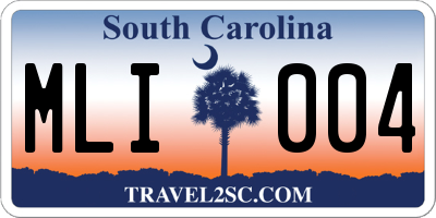 SC license plate MLI004