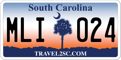 SC license plate MLI024