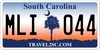 SC license plate MLI044