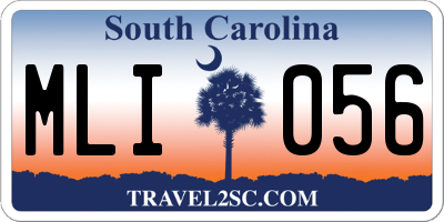 SC license plate MLI056