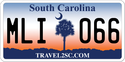 SC license plate MLI066