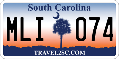 SC license plate MLI074