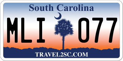 SC license plate MLI077