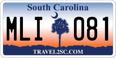 SC license plate MLI081