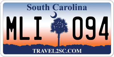 SC license plate MLI094