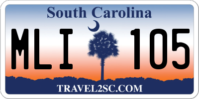 SC license plate MLI105