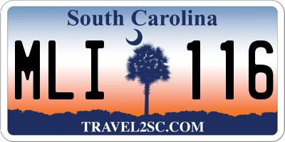 SC license plate MLI116