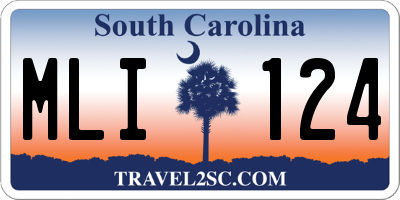 SC license plate MLI124