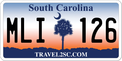 SC license plate MLI126