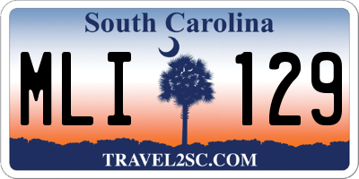 SC license plate MLI129