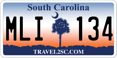 SC license plate MLI134