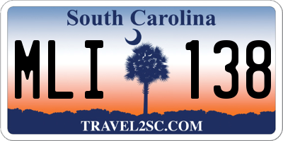 SC license plate MLI138