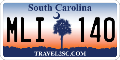 SC license plate MLI140