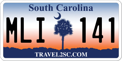 SC license plate MLI141