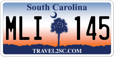 SC license plate MLI145