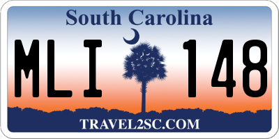 SC license plate MLI148