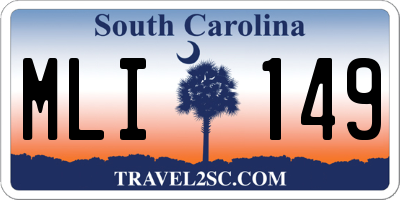 SC license plate MLI149