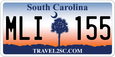 SC license plate MLI155