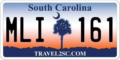 SC license plate MLI161