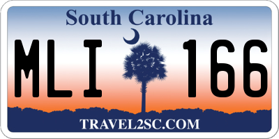SC license plate MLI166