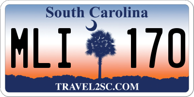 SC license plate MLI170