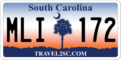SC license plate MLI172